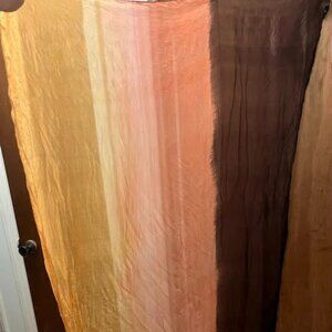 🐻Codello - Pink and Brown Tone Silk Scarf